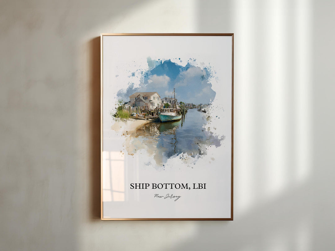 Ship Bottom, New Jersey – Watercolor Art Print