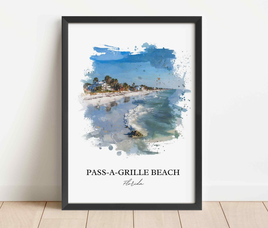 Pass-A-Grille, Florida – Watercolor Art Print