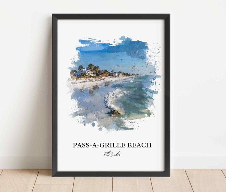 Pass-A-Grille, Florida – Watercolor Art Print