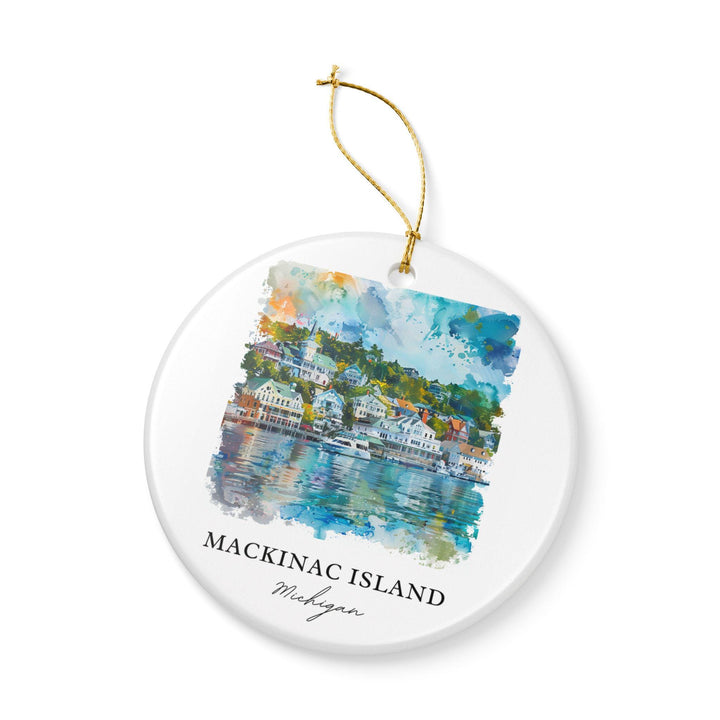 Mackinac Island Ornament: Unique Mackinac Souvenir, Mackinac Isl Xmas Decor, and Authentic Mackinac Island Gift