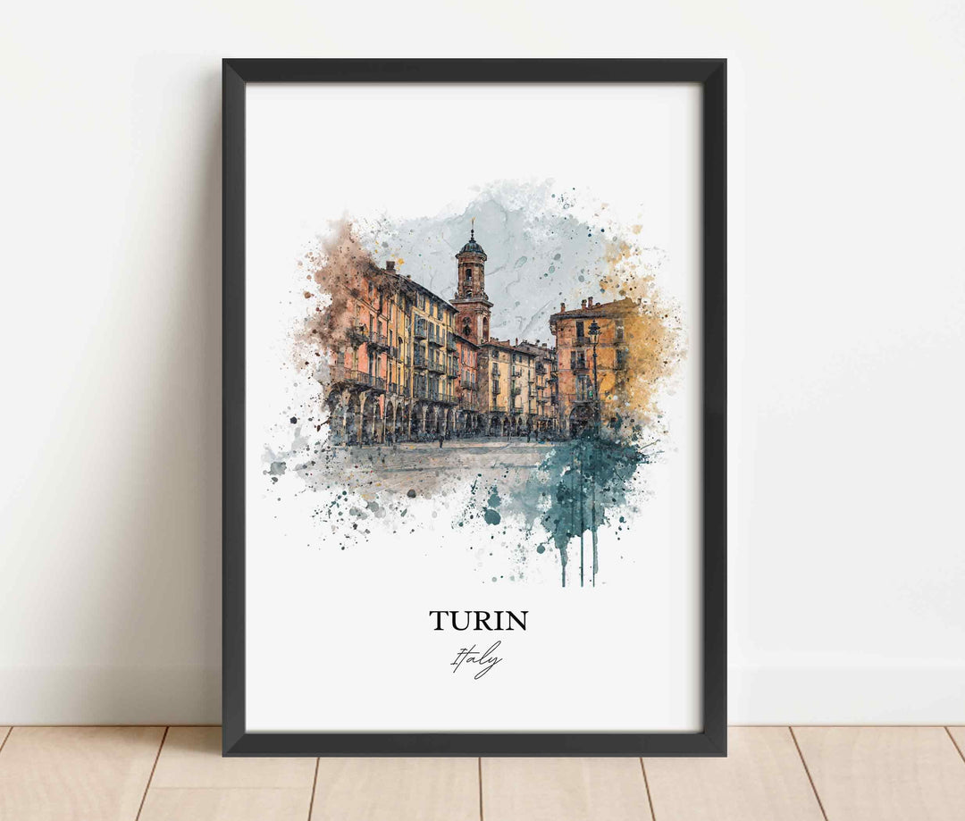 Turin, Italy – Watercolor Art Print