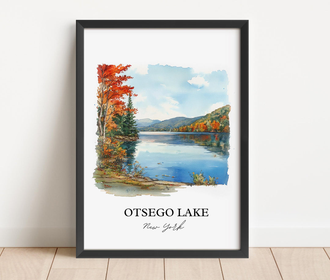 Otsego Lake Wall Art, Susquehanna River Print, Catskill Mountains Artwork, Otsego Lake Gift, Travel Print, Travel Poster, Housewarming Gift