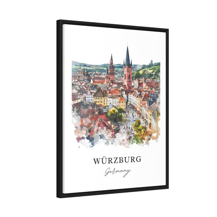 Wurzburg Wall Art, Wurzburg Germany Print, Bavaria Watercolor Art, Wurzburg City Gift,