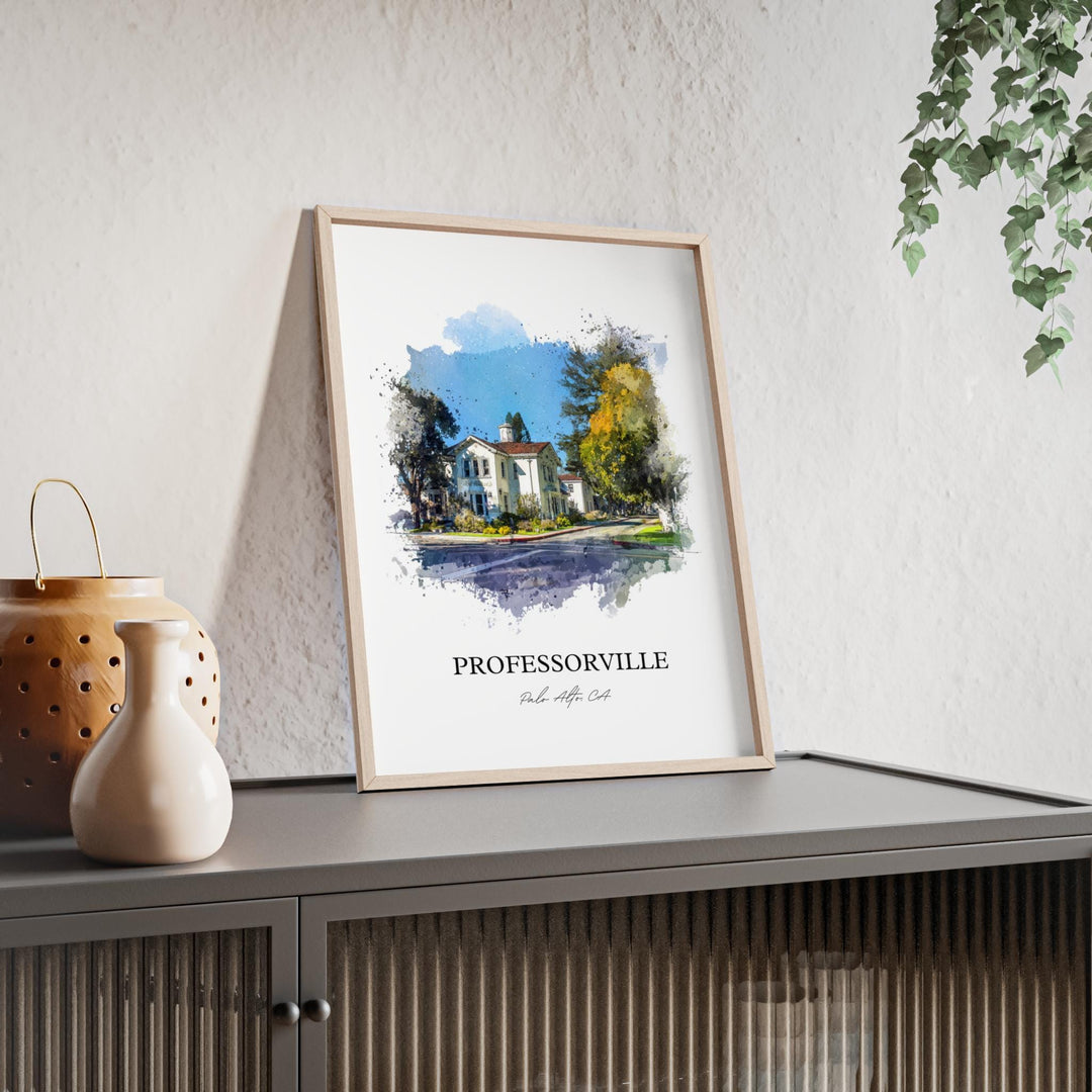 Professorville, California – Watercolor Art Print