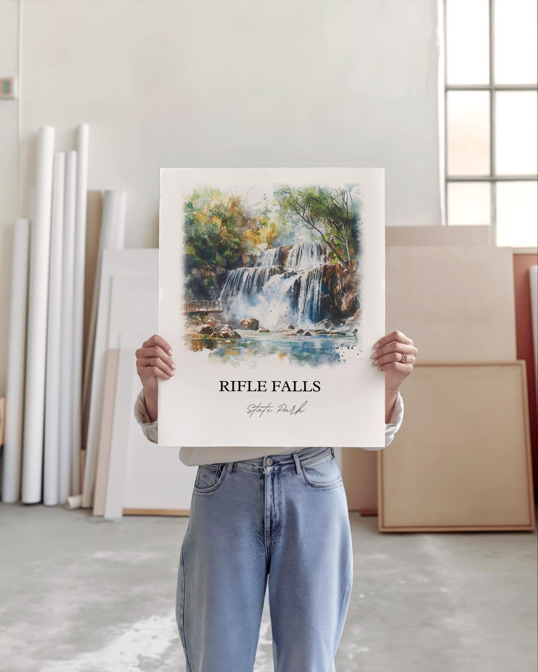 Rifle Falls Wall Art, Garfield County Print, Colorado Artwork, Rifle Falls State Park Gift, Travel Print, Travel Poster, Housewarming Gift