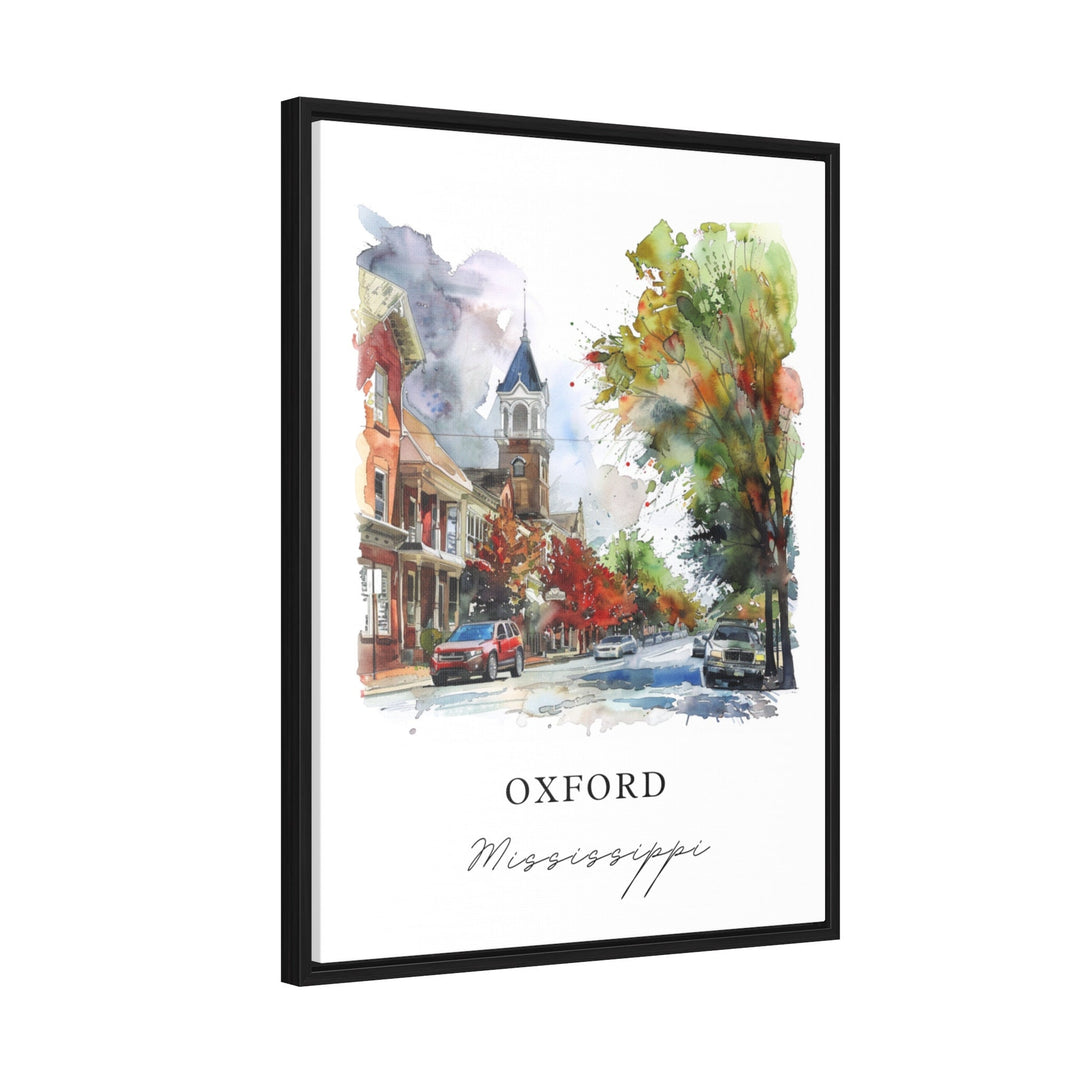 Oxford MS Wall Art, Oxford Mississippi Print, Mississippi Watercolor, Lafayette Cty MS Gift,