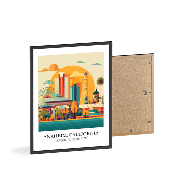 Anaheim CA Art, Anaheim Retro Travel Art, Anaheim Home Decor, Anaheim California Gift, Cali Travel Art, Travel Prints, Housewarming Gift