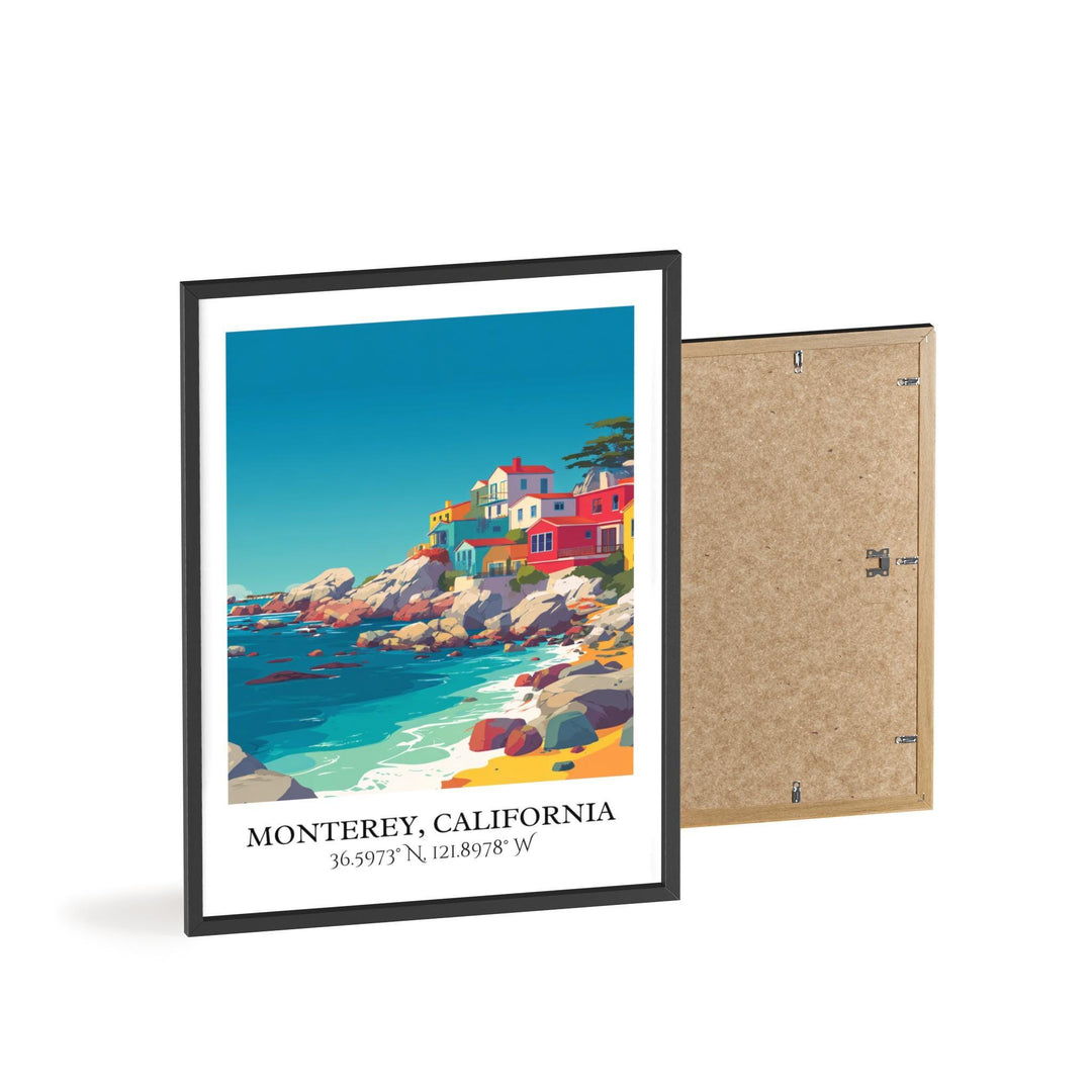 Monterey California Art, Monterey CA Retro Travel Art, California Decor, Monterey CA Gift, Travel Art, Travel Prints, Housewarming Gift
