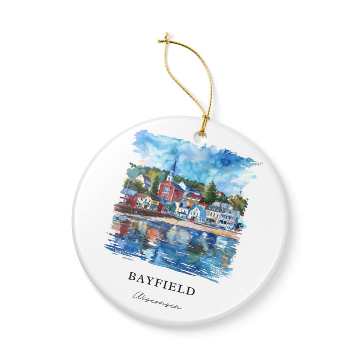 Bayfield WI Ornament: Unique Bayfield Wisconsin Souvenir, Wisconsin Xmas Decor, and Authentic Bayfield WI Gift