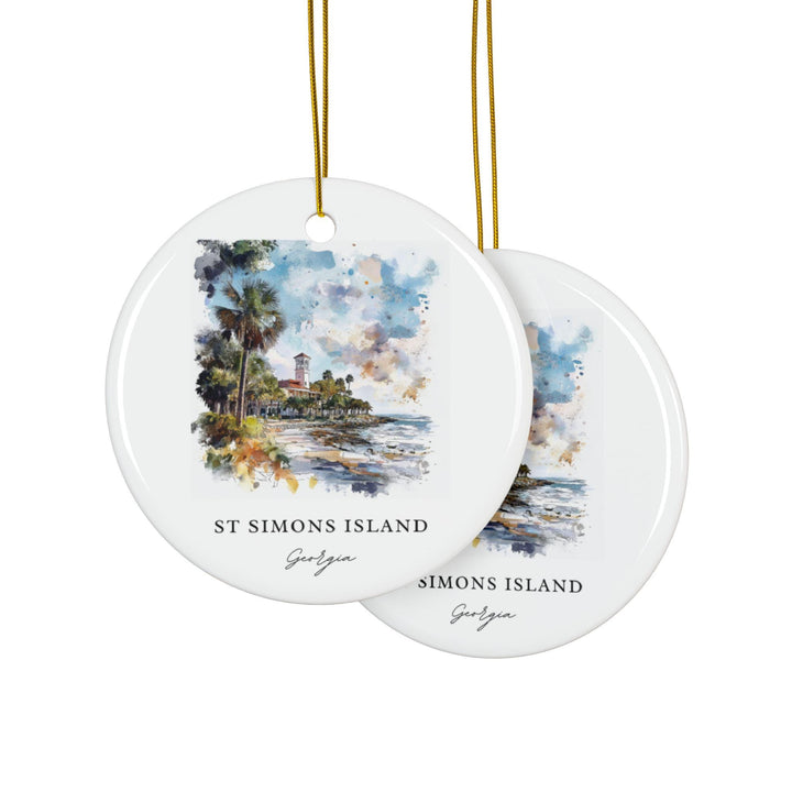 St Simons Island GA Ornament: Unique Simons Island Souvenir, St Simons Island Decor, and Authentic St Simons Gift