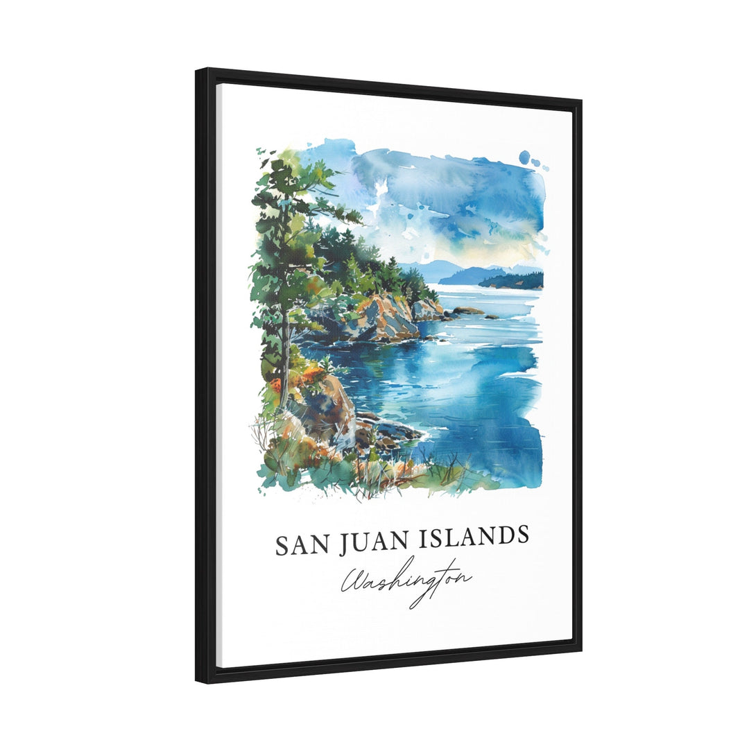 San Juan Islands WA Art, Pacific Northwest Print, Washington State Watercolor, San Juan Islands Gift, Travel Poster, Housewarming Gift