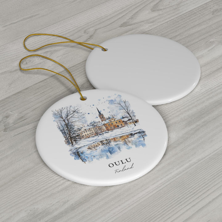 Oulu Finland Ornament: Unique Oulu Souvenir, Oulu Xmas Decor, and Authentic Finnish Christmas Gift