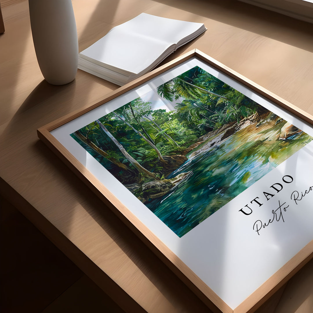 Utado wall art - Puerto Rico, Utado print, Wedding gift, Utado PR Birthday present, Utado Custom Gift, Perfect Gift