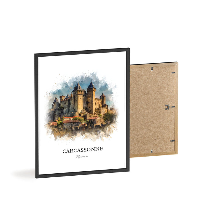 Carcassonne, France – Watercolor Art Print