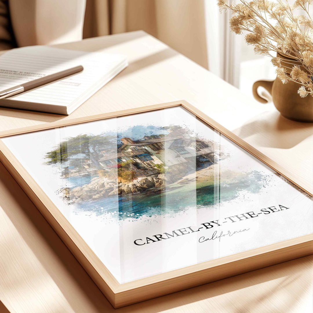 Carmel-by-the-Sea, California – Watercolor Art Print