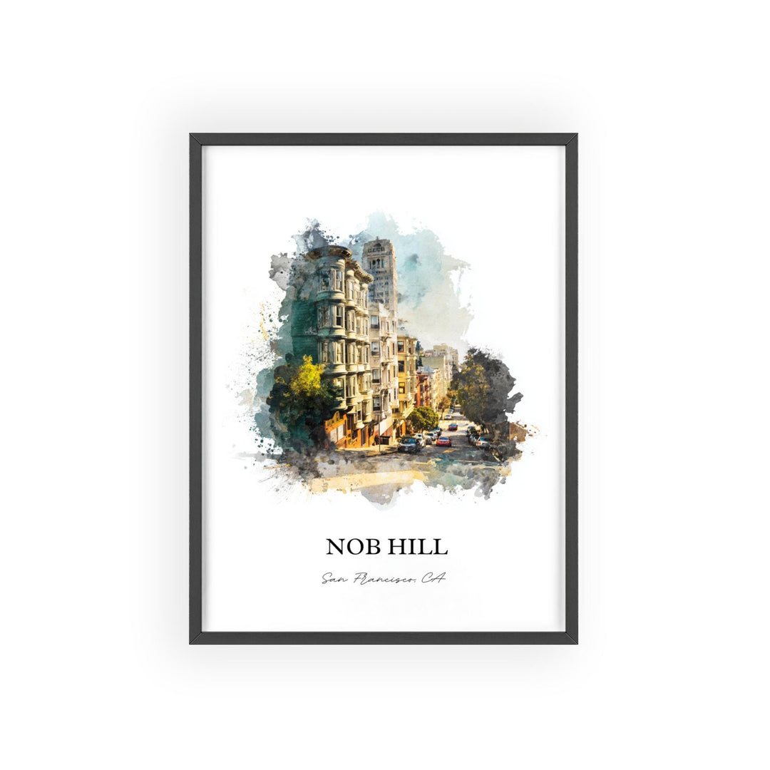 Nob Hill, California – Watercolor Art Print