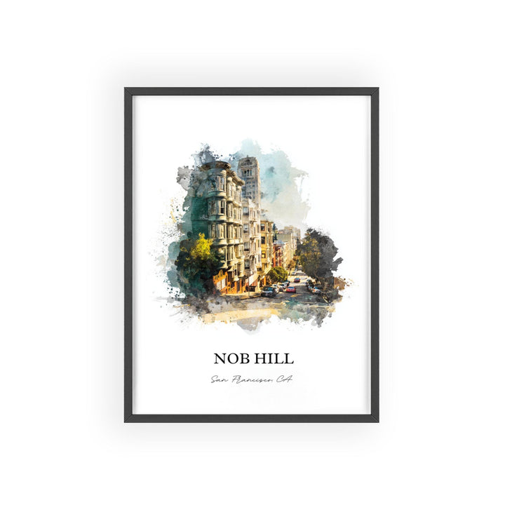 Nob Hill, California – Watercolor Art Print