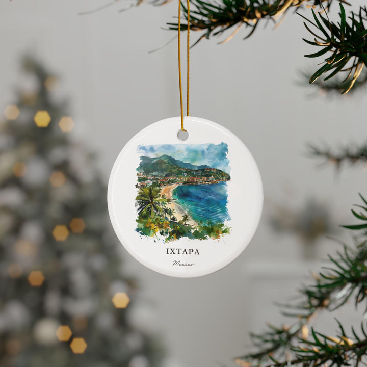 Ixtapa Mexico Ornament: Unique Ixtapa MX Souvenir, Ixtapa Xmas Decor, and Authentic Mexico Gift