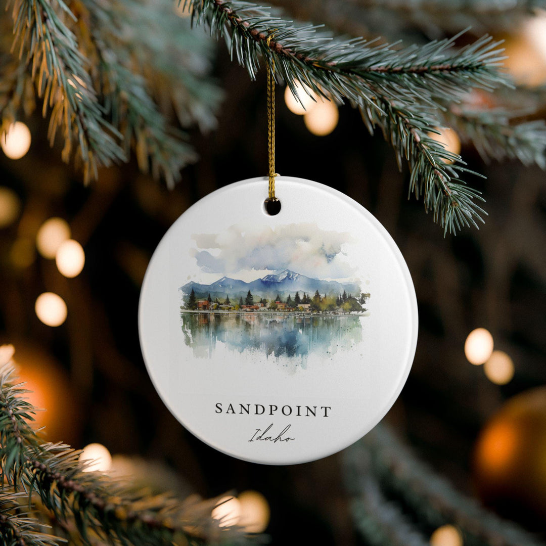 Sandpoint Idaho Ornament: Unique Sandpoint Souvenir, Sandpoint Idaho Xmas Decor, and Authentic Idaho Gift