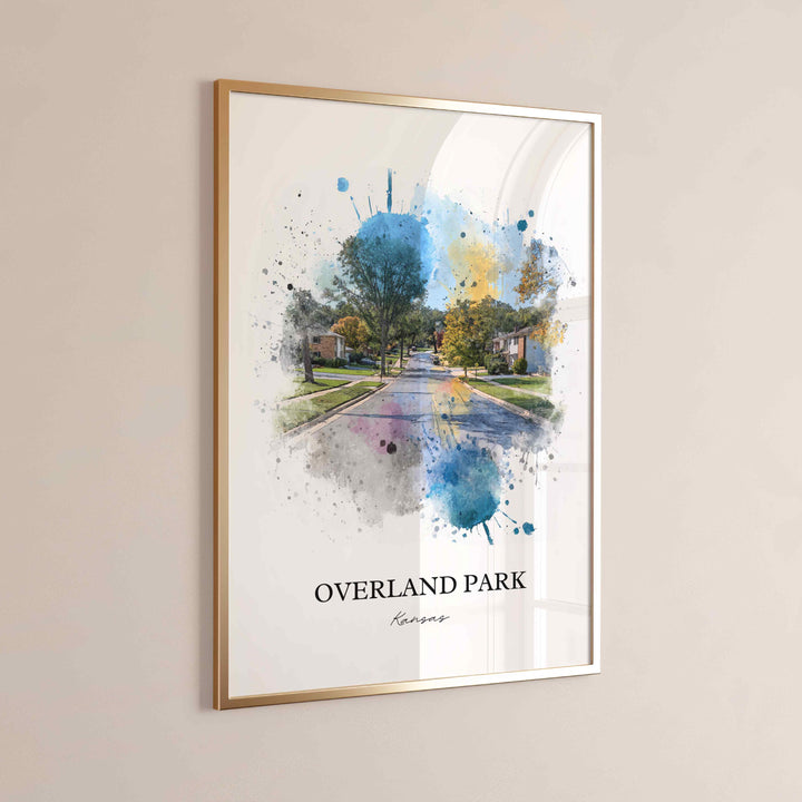 Overland Park, Kansas – Watercolor Art Print