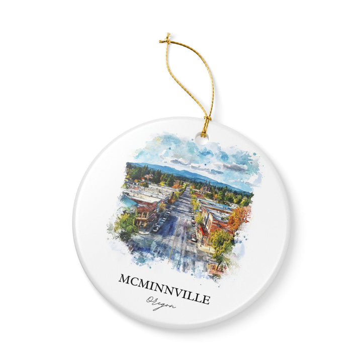 Mcminnville OR Ornament: Unique Mcminnville Souvenir, Mcminnville Xmas Decor, and Authentic Mcminnville Oregon Gift