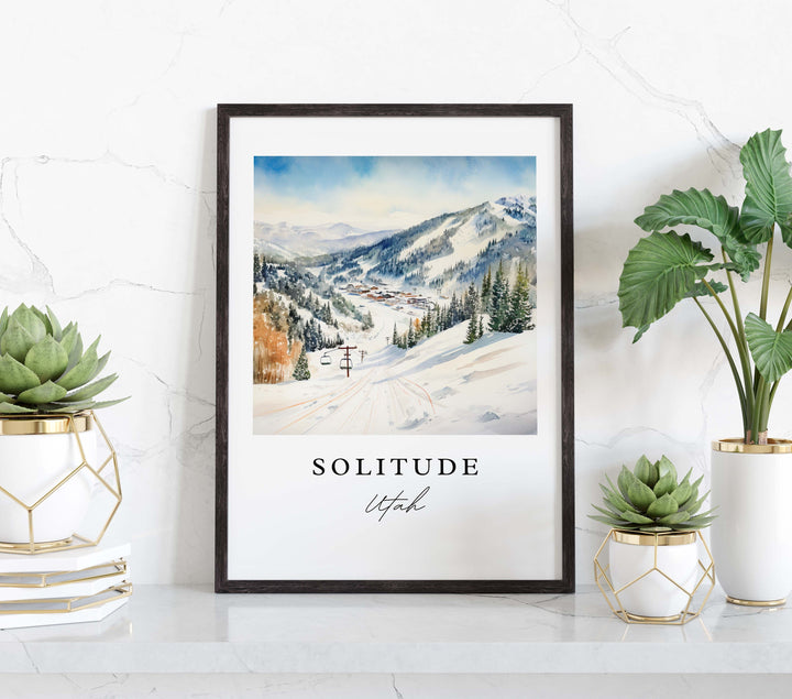 Solitude Utah wall art - Utah, Solitude poster print, Solitude Wedding gift, Birthday present, Custom Text, Perfect Gift