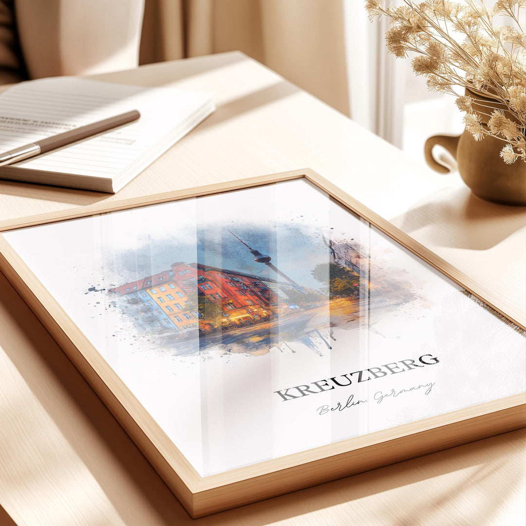Kreuzberg, Germany – Watercolor Art Print