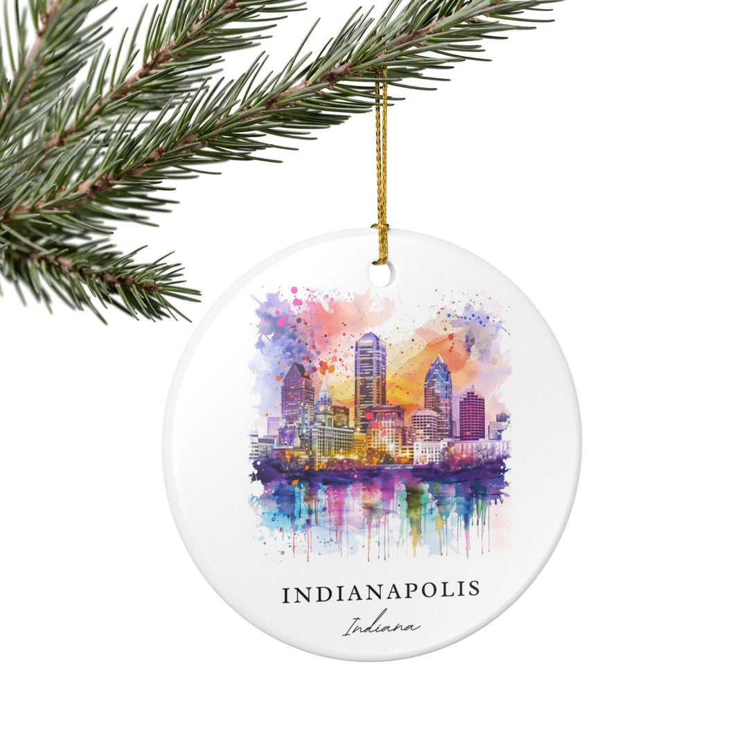 Indianapolis Ornament: Unique Indianapolis Souvenir, Indiana Xmas Decor, and Authentic Indianapolis Skyline Gift