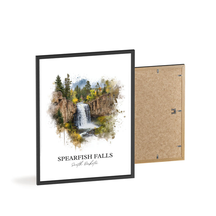 Spearfish Falls Wall Art, Spearfish Canyon Print, South Dakota Artwork, Spearfish Falls Gift, Travel Print, Travel Poster, Housewarming Gift