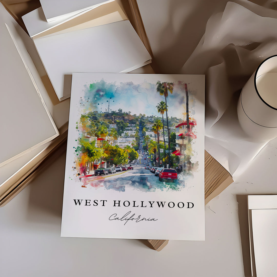 West Hollywood Art Print, WeHO Print, Los Angeles Wall Art, West Hollywood Gift, DTLA Travel Print, Travel Gift, Housewarming Gift