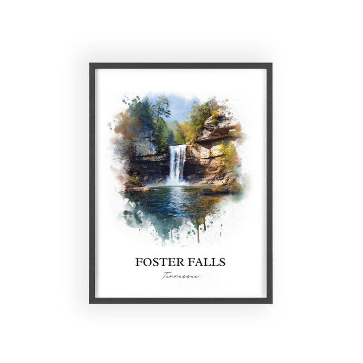 Foster Falls Wall Art, Sequatchie TN Print, Tennessee Watercolor Art, Foster Falls TN Gift, Travel Print, Travel Poster, Housewarming Gift