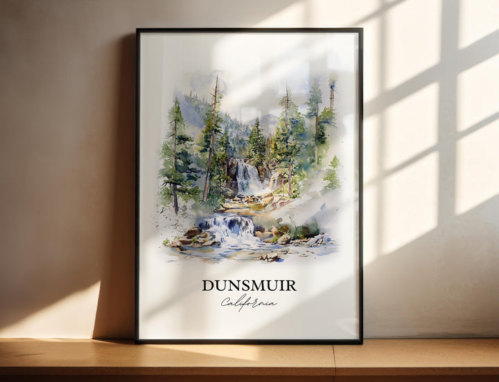 Dunsmuir Wall Art, Siskiyou County Print, Shasta-Trinity Forest Art, Dunsmuir CA Gift, Travel Print, Travel Poster, Housewarming Gift