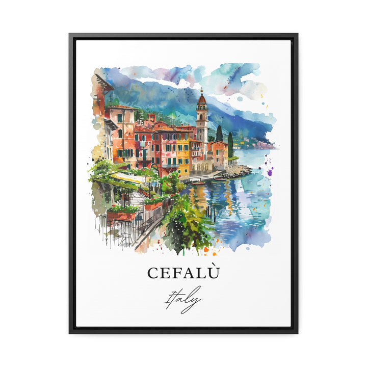 Cefalù Italy Wall Art, Cefalù Print, Cefalù Sardinia Watercolor, Cefalù Italy Gift,