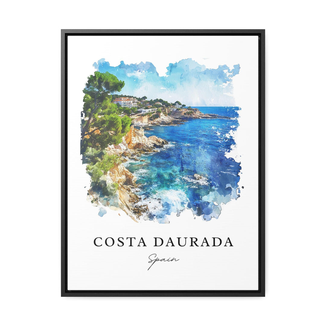 Costa Daurada Wall Art, Costa Daurada Print, Catalonia Watercolor Art, Catalonia Region Gift,