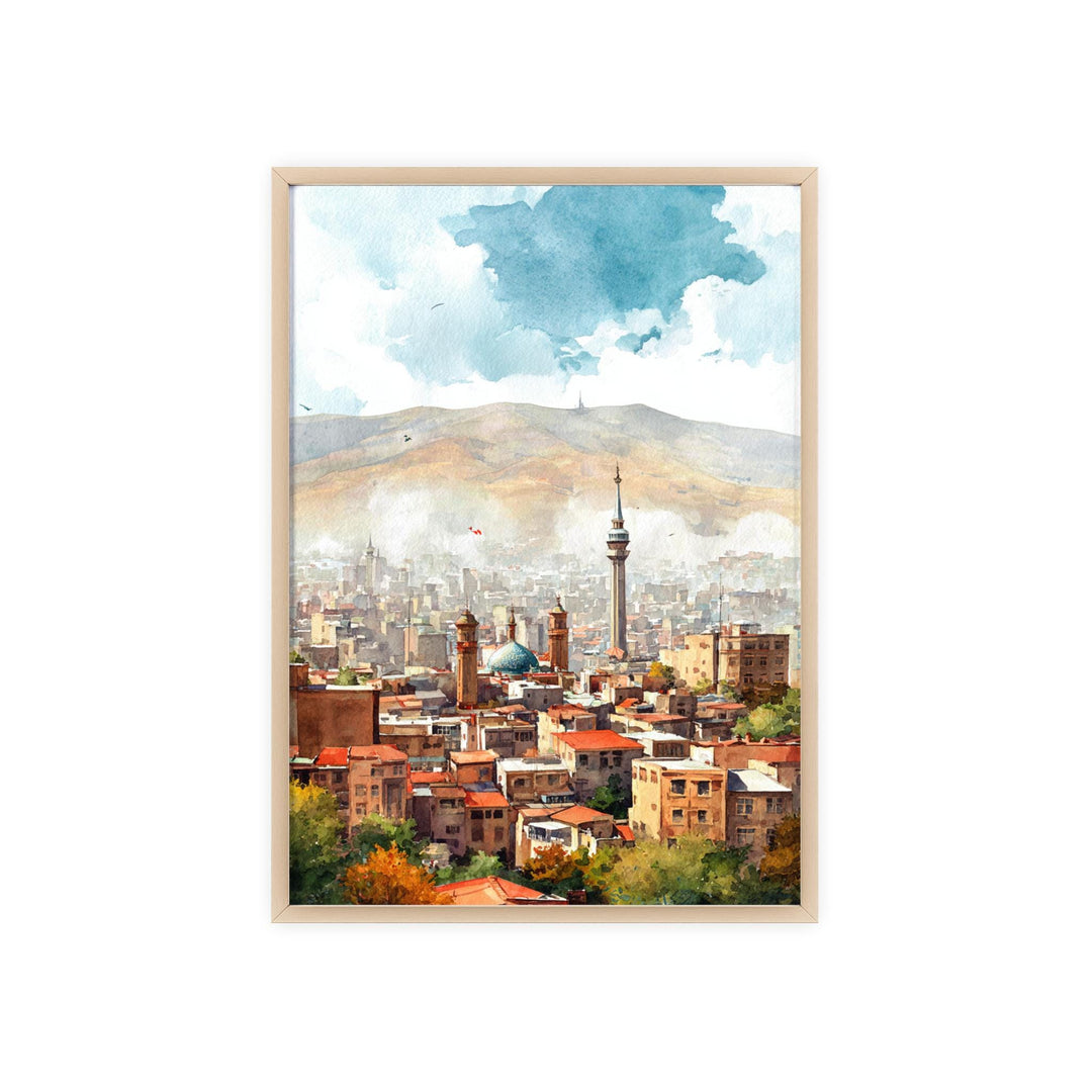 Tehran, Iran – Watercolor Art Print