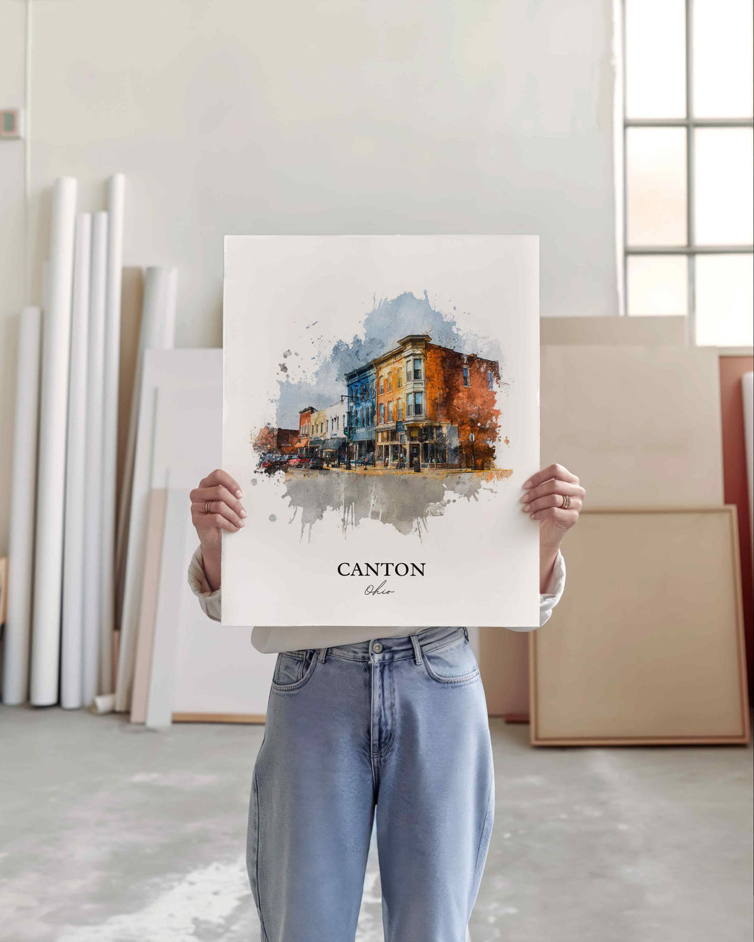 Canton, Ohio – Watercolor Art Print