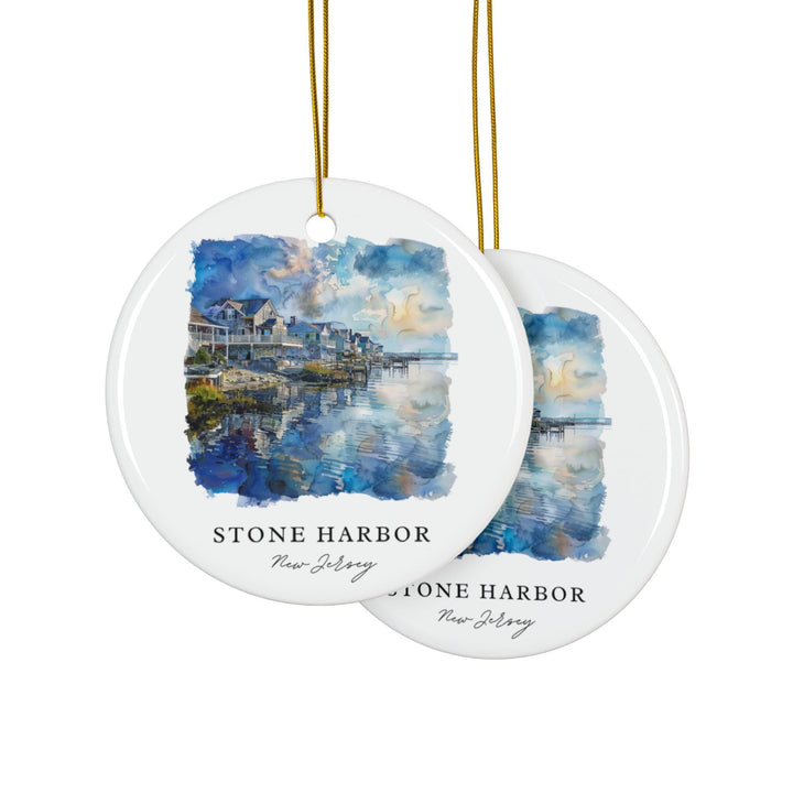 Stone Harbor NJ Ornament: Unique Stone Harbor Souvenir, Stone Harbor Xmas Decor, and Authentic Jersey Shore Gift