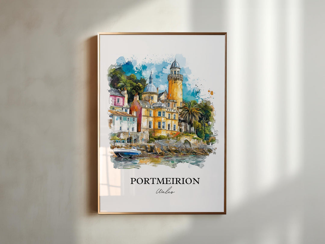 Portmeirion, North Wales – Watercolor Art Print