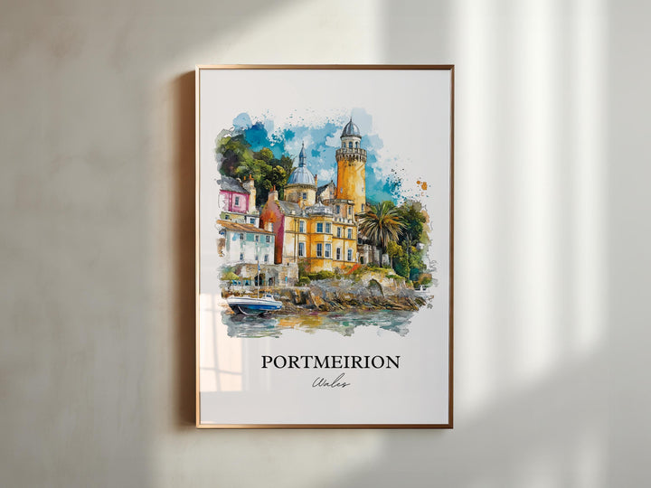 Portmeirion, North Wales – Watercolor Art Print