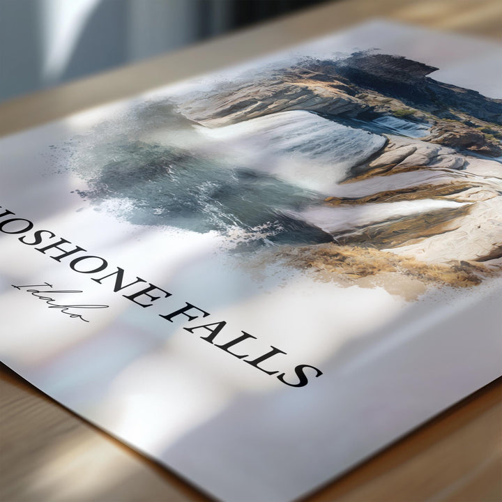 Shoshone Falls Wall Art, Shoshone Falls Print, Idaho Watercolor Art, Shoshone Falls Gift, Travel Print, Travel Poster, Housewarming Gift