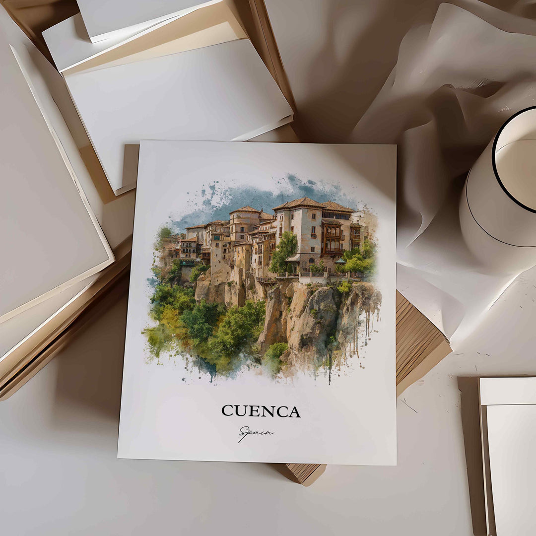 Cuenca, Spain – Watercolor Art Print