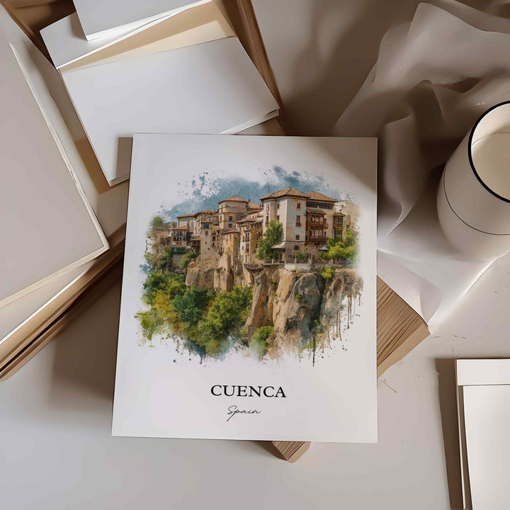 Cuenca, Spain – Watercolor Art Print