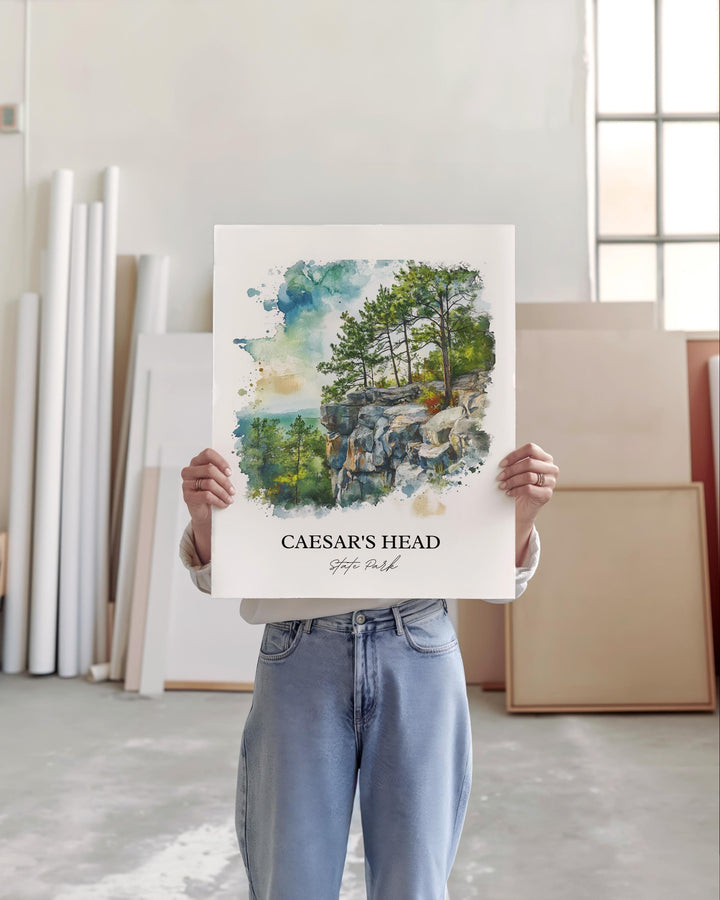 Caesars Head State Park Art, Greenville County Print, Caesars Head Art, Caesars Head Gift, Travel Print, Travel Poster, Housewarming Gift