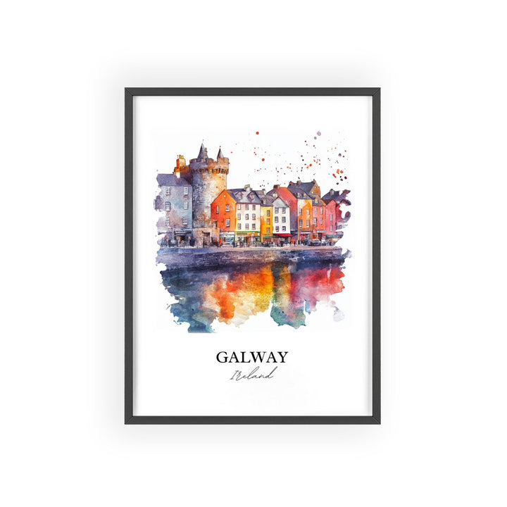 Galway Wall Art, Galway Ireland Print, Ireland Watercolor Art, Galway Ireland Gift, Travel Print, Travel Poster, Housewarming Gift