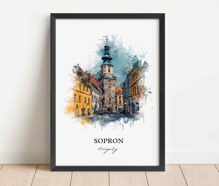Sopron, Hungary – Watercolor Art Print