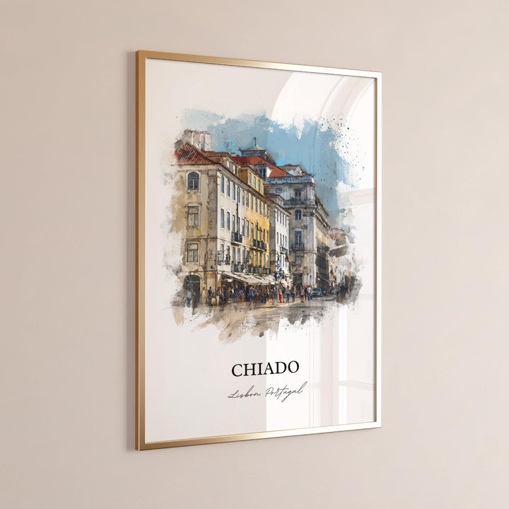 Chiado, Portugal – Watercolor Art Print