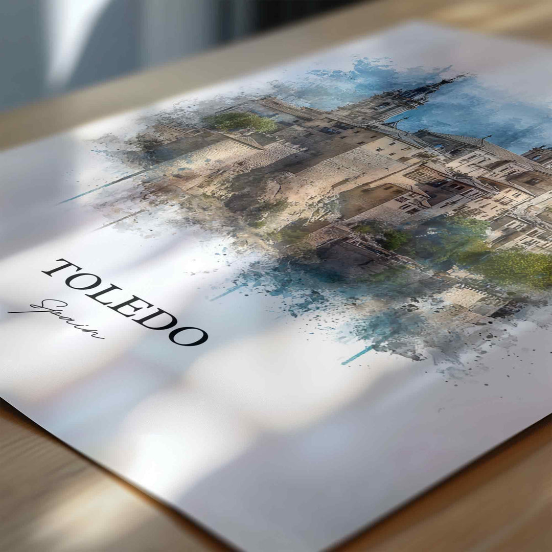 Toledo, Spain – Watercolor Art Print