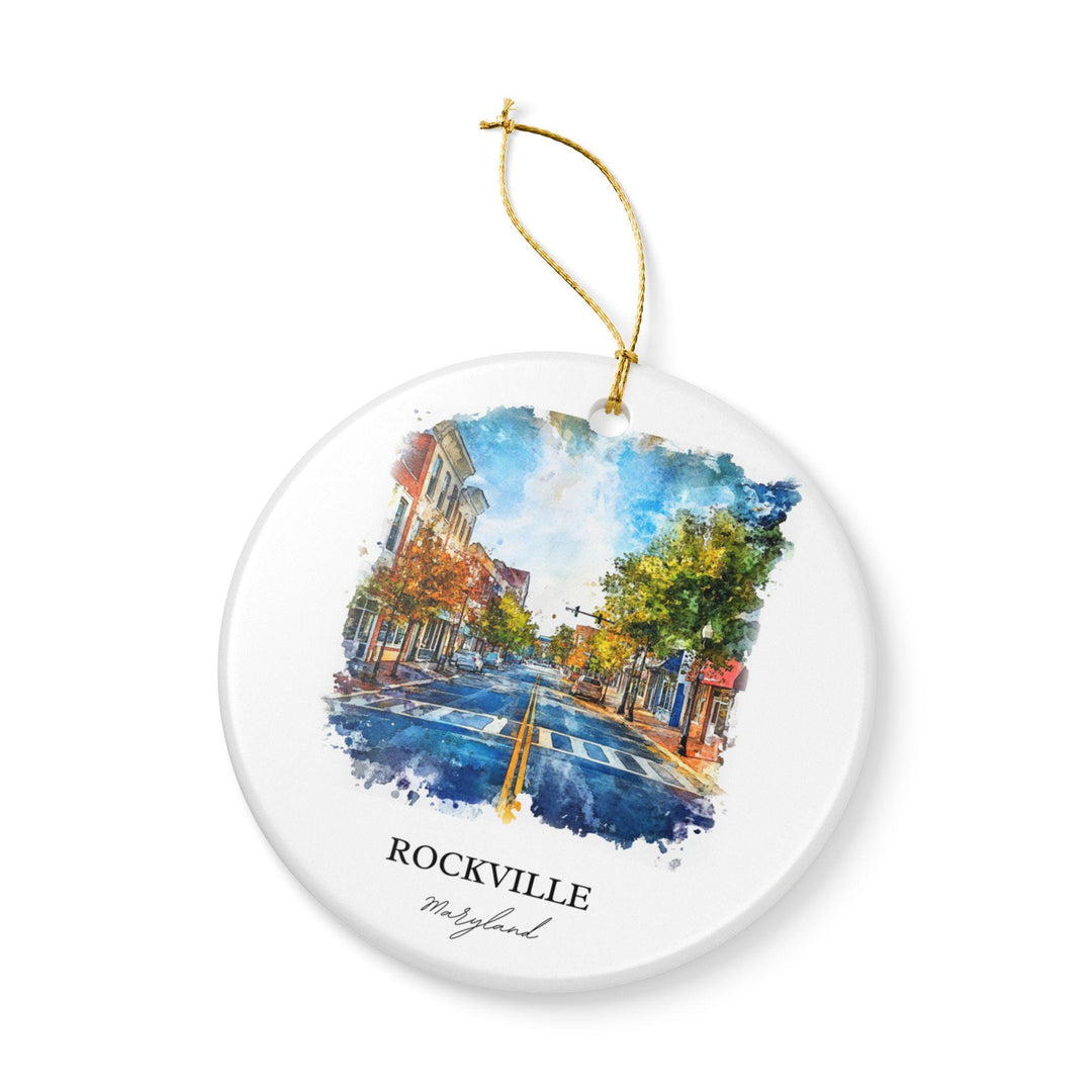 Rockville Maryland Ornament: Unique Rockville MD Souvenir, Rockville Xmas Decor, and Authentic Maryland Gift