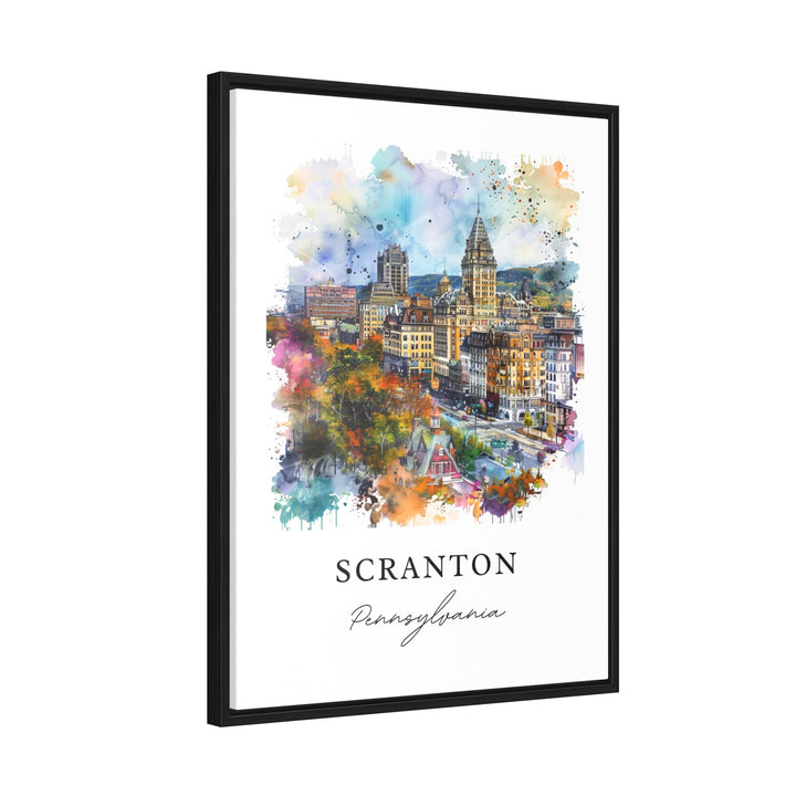 Scranton PA Wall Art, Scranton Print, Scranton Watercolor Art, Scranton Pennsylvania Gift,