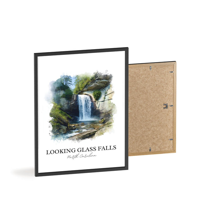 Looking Glass Falls Wall Art, Pisgah Print, North Carolina Artwork, Looking Glass Falls Gift, Travel Print, Travel Poster, Housewarming Gift
